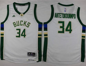 Giannis Antetokounmpo Milwaukee Bucks white jersey