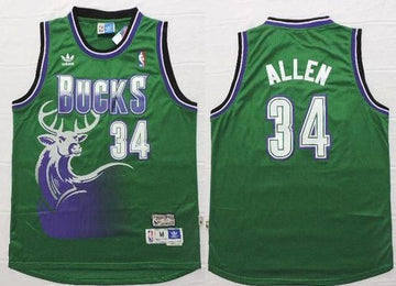 Ray Allen Milwaukee Bucks green Throwback jersey
