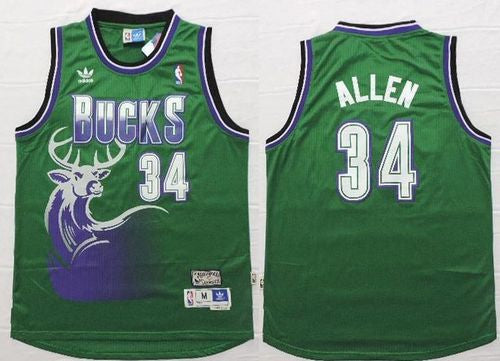 Ray Allen Milwaukee Bucks green Throwback jersey