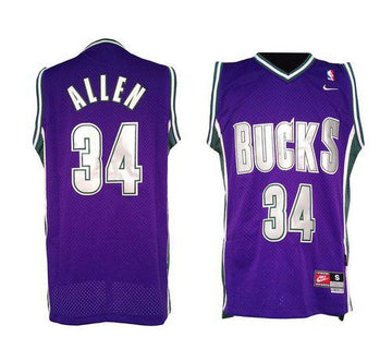 Ray Allen Milwaukee Bucks purple jersey