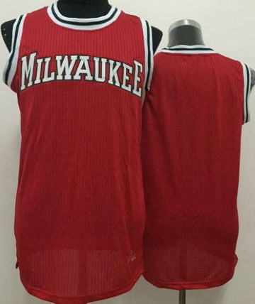 Custom Milwaukee Bucks red jersey