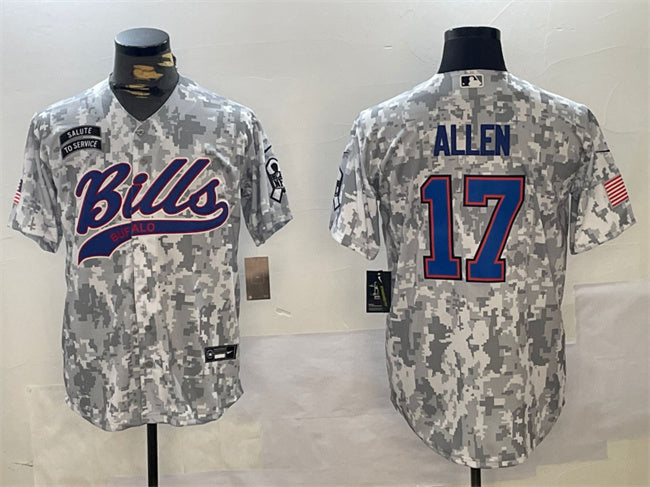 Josh Allen Buffalo Bills camo Salute To Service jersey