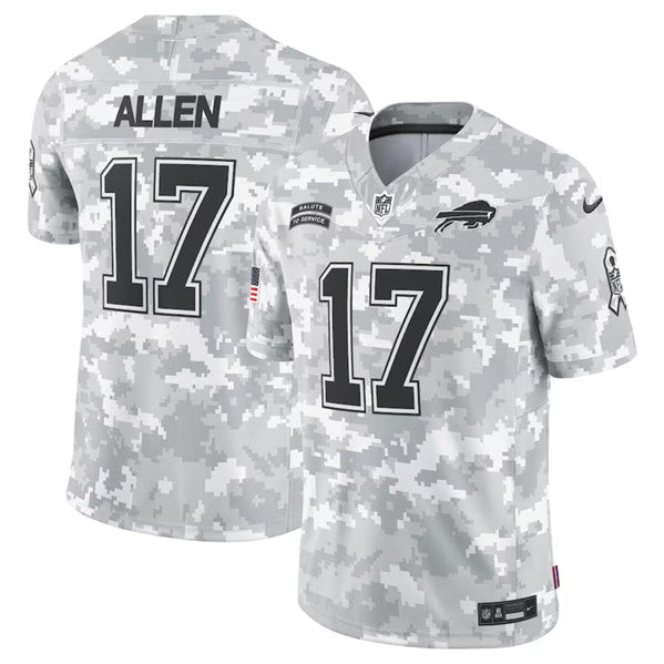 Josh Allen Arctic Buffalo Bills camo Salute To Service jersey