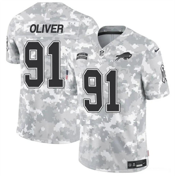 Ed Oliver Buffalo Bills camo Salute To Service jersey