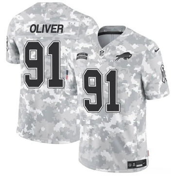 Ed Oliver Buffalo Bills camo Salute To Service jersey