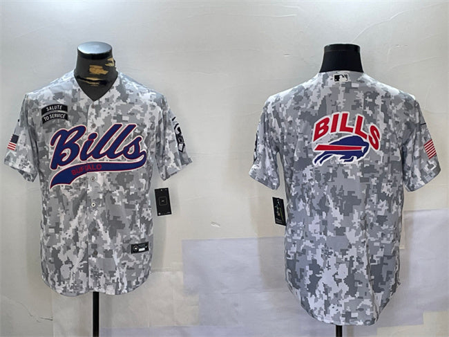 Team Big Logo Buffalo Bills camo Salute To Service jersey
