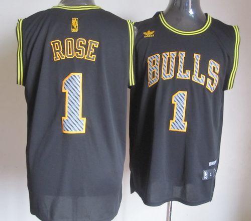 Derrick Rose Chicago Bulls black Fashion jersey