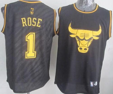 Derrick Rose Chicago Bulls black Fashion jersey
