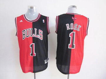Derrick Rose Chicago Bulls black-red Fashion jersey