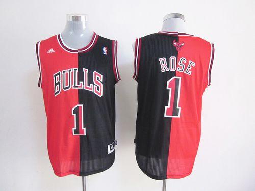 Derrick Rose Chicago Bulls black-red Fashion jersey