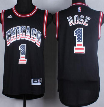 Derrick Rose Chicago Bulls black Fashion jersey
