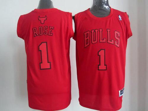Derrick Rose Chicago Bulls red Fashion jersey