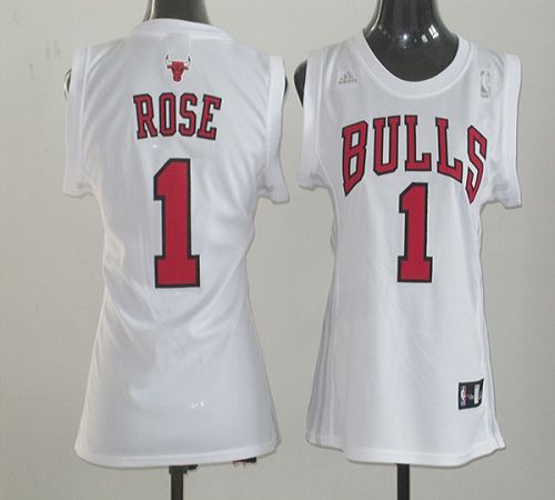 Derrick Rose Chicago Bulls white Fashion jersey