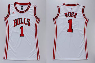 Derrick Rose Chicago Bulls white jersey