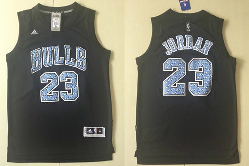 Michael Jordan Chicago Bulls black Fashion jersey