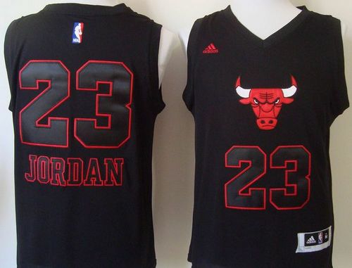 Michael Jordan Chicago Bulls black Fashion jersey