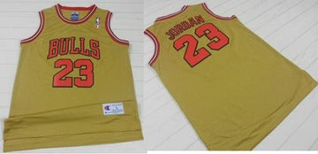 Michael Jordan Chicago Bulls gold Throwback jersey
