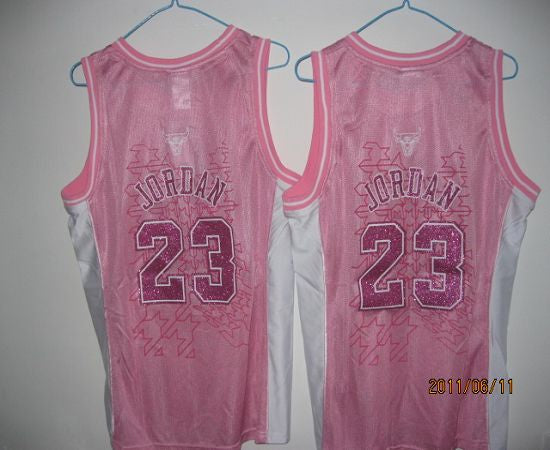 Michael Jordan Chicago Bulls pink Fashion jersey