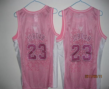 Michael Jordan Chicago Bulls pink Fashion jersey