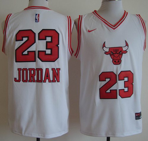 Michael Jordan Chicago Bulls white Fashion jersey
