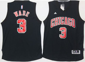 Dwyane Wade Chicago Bulls black Fashion jersey