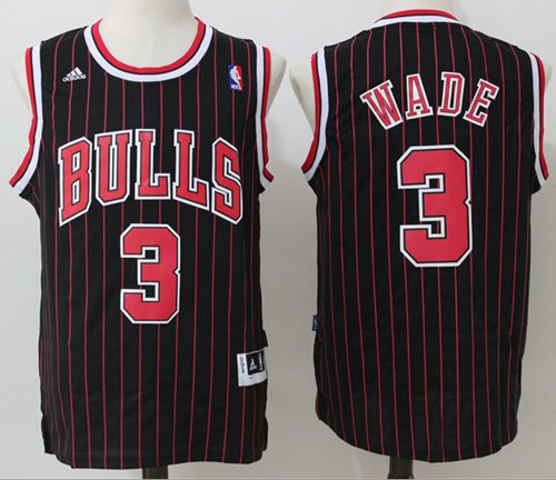 Dwyane Wade Chicago Bulls black Throwback jersey