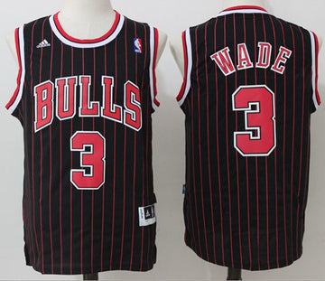 Dwyane Wade Chicago Bulls black Throwback jersey