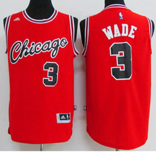 Dwyane Wade Chicago Bulls red Throwback jersey