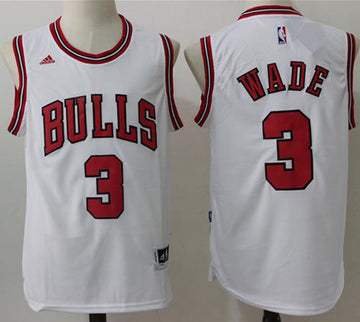 Dwyane Wade Chicago Bulls white jersey