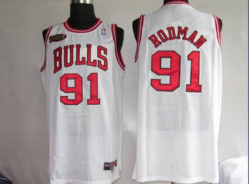 Dennis Rodman Chicago Bulls white jersey