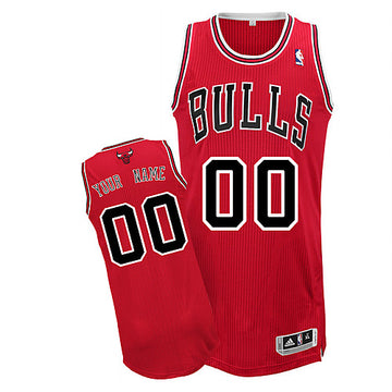 Custom Chicago Bulls red Authentic jersey