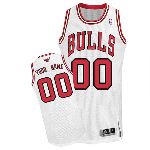 Custom Chicago Bulls white Authentic jersey