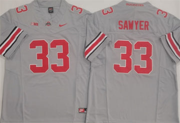 Jack Sawyer Ohio State Buckeyes gray Limited jersey