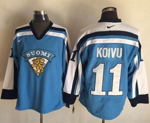 Saku Koivu Montreal Canadiens blue Throwback jersey