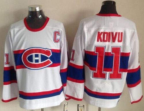 Saku Koivu Montreal Canadiens white Throwback jersey