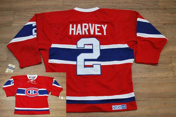 Doug Harvey Montreal Canadiens red Throwback jersey