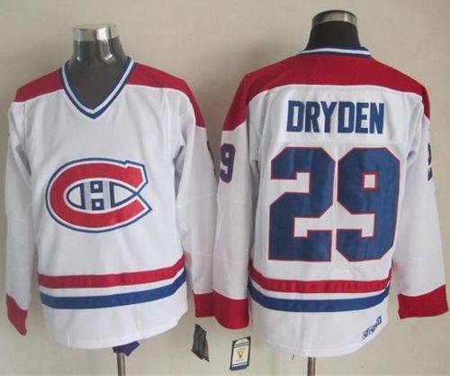 Ken Dryden Montreal Canadiens white Throwback jersey