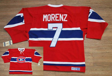 Howie Morenz Montreal Canadiens red Throwback jersey