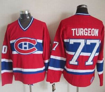 Pierre Turgeon Montreal Canadiens red Throwback jersey