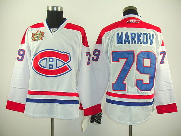 Andrei Markov Montreal Canadiens white Heritage jersey