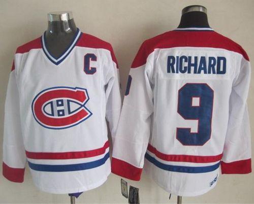 Maurice Richard Montreal Canadiens white Throwback jersey