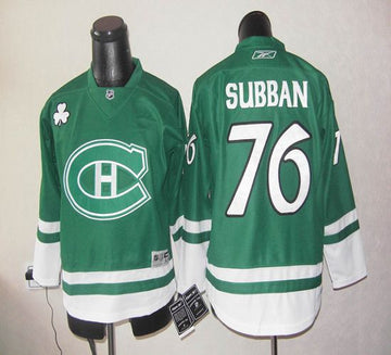 St Patty's Day Montreal Canadiens green jersey