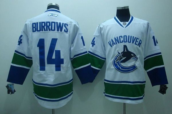 Alexandre Burrows Vancouver Canucks white jersey