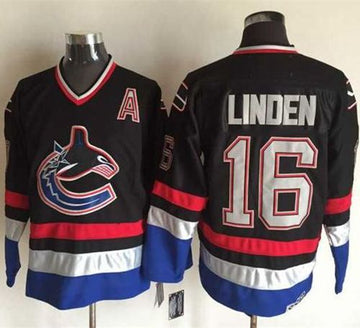 Trevor Linden Vancouver Canucks black-blue Throwback jersey