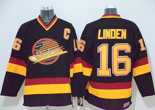 Trevor Linden Vancouver Canucks black Throwback jersey