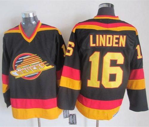 Trevor Linden Vancouver Canucks black-gold Throwback jersey