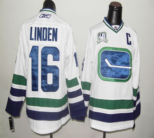 Trevor Linden Vancouver Canucks white jersey