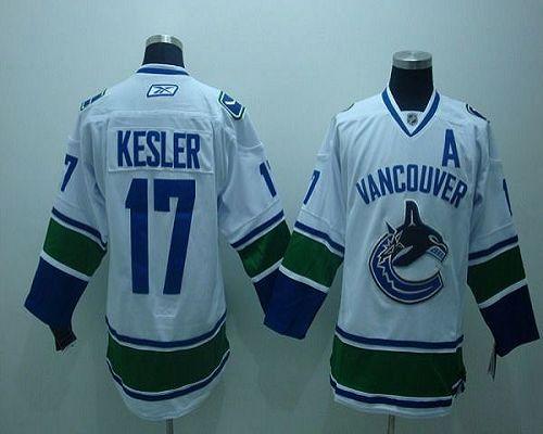 Ryan Kesler Vancouver Canucks white jersey