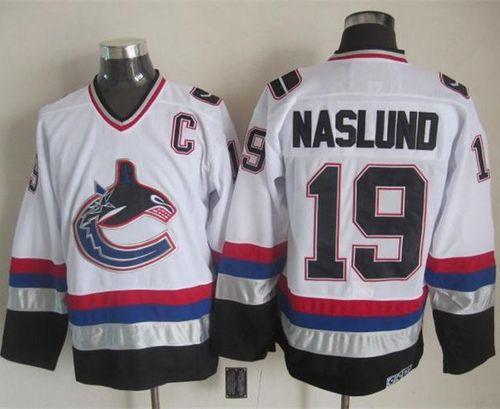 Markus Naslund Vancouver Canucks white-black Throwback jersey