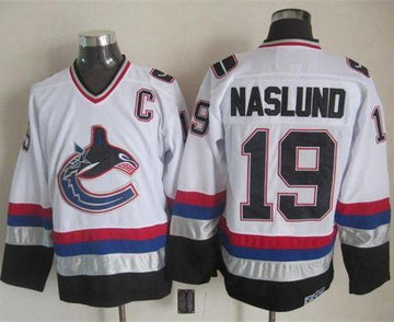 Markus Naslund Vancouver Canucks white-black Throwback jersey